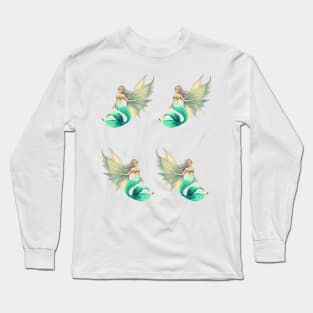 Green little Sirenas and Mermaids Long Sleeve T-Shirt